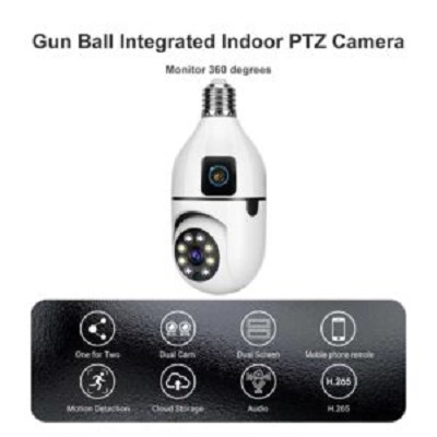 PTZ Bulb Camera Dual Lense - Image 3