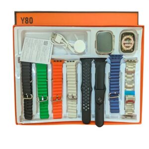 Original  Y80 Ultra smart watch with 1 cover and 8 Starps