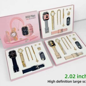A58 Plus Smart Watch with Jewelry Set for Women